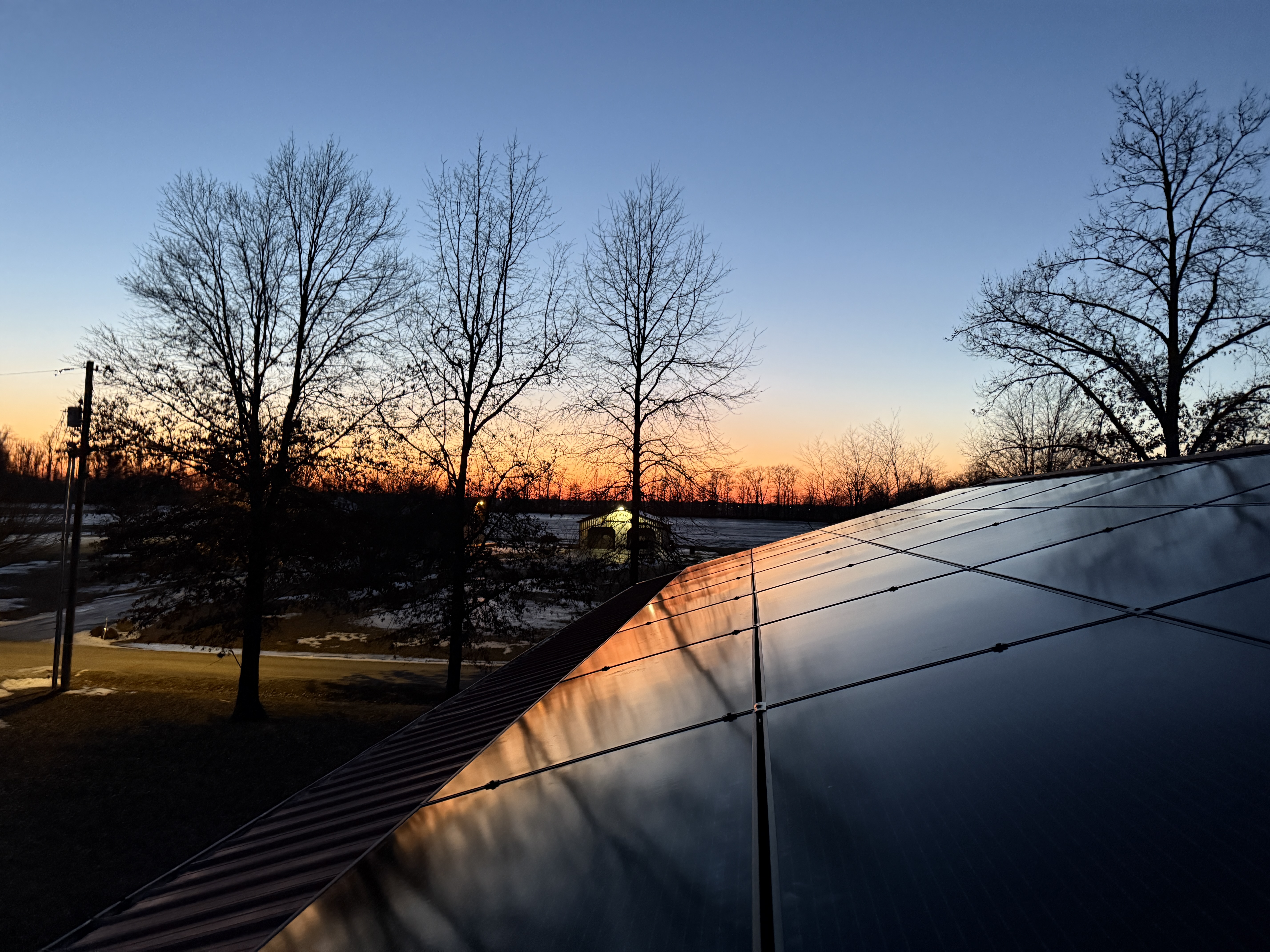 Professional solar array installation