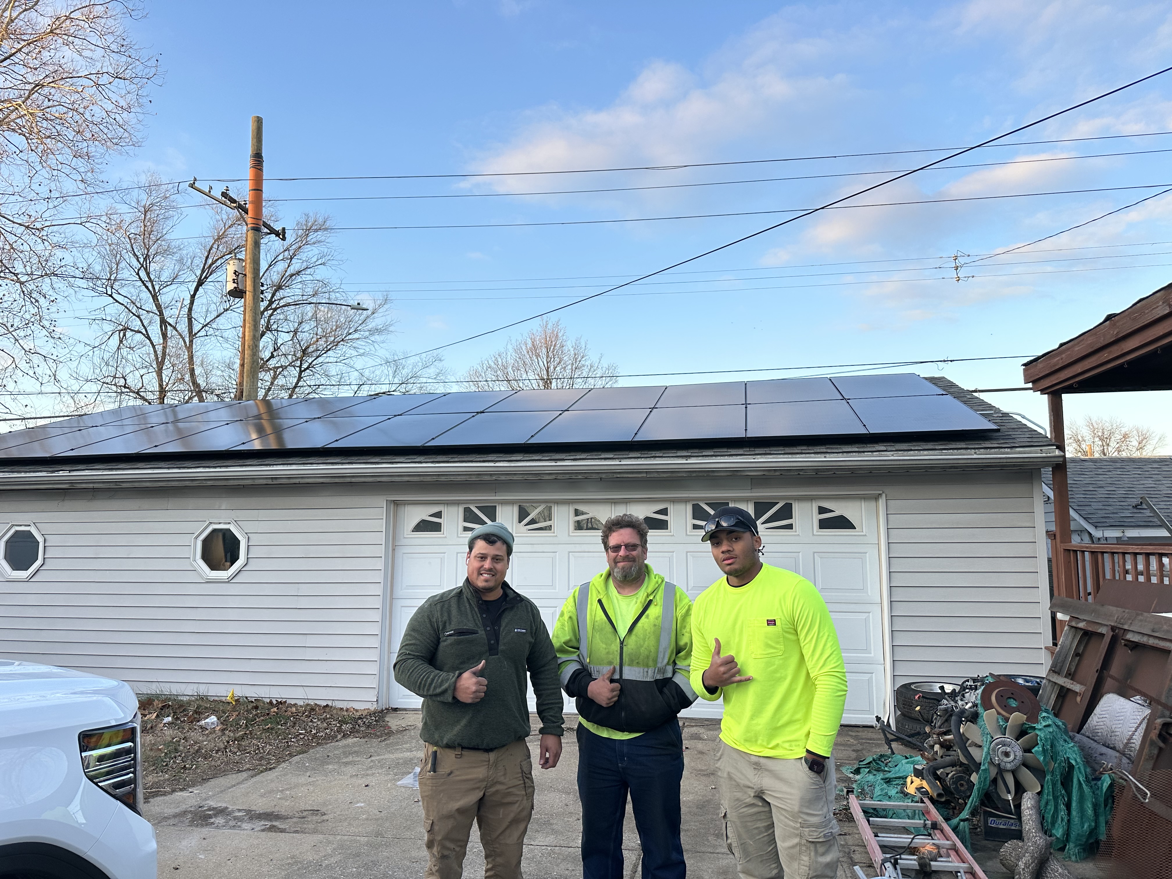 Complete solar system installation