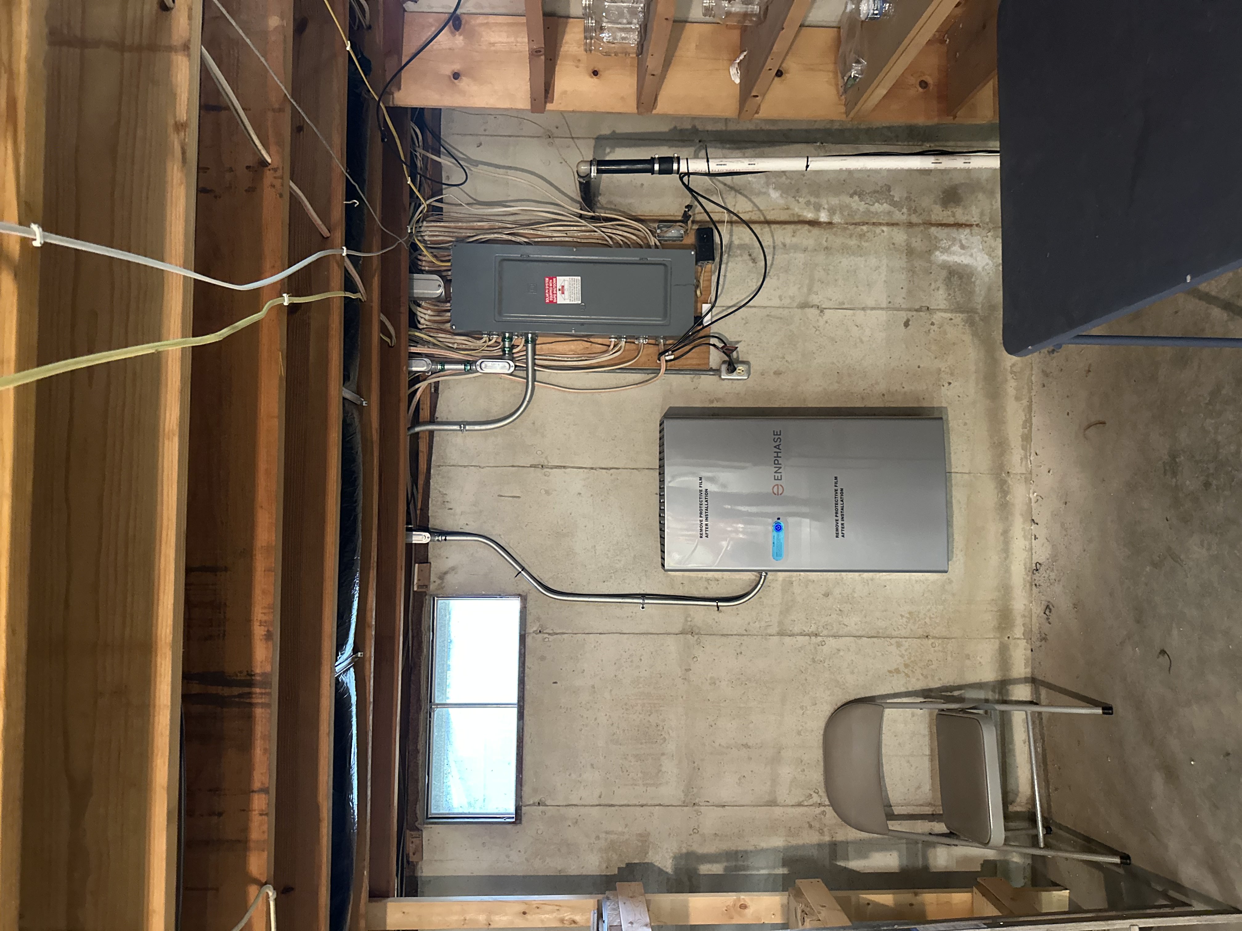 Professional solar installation work