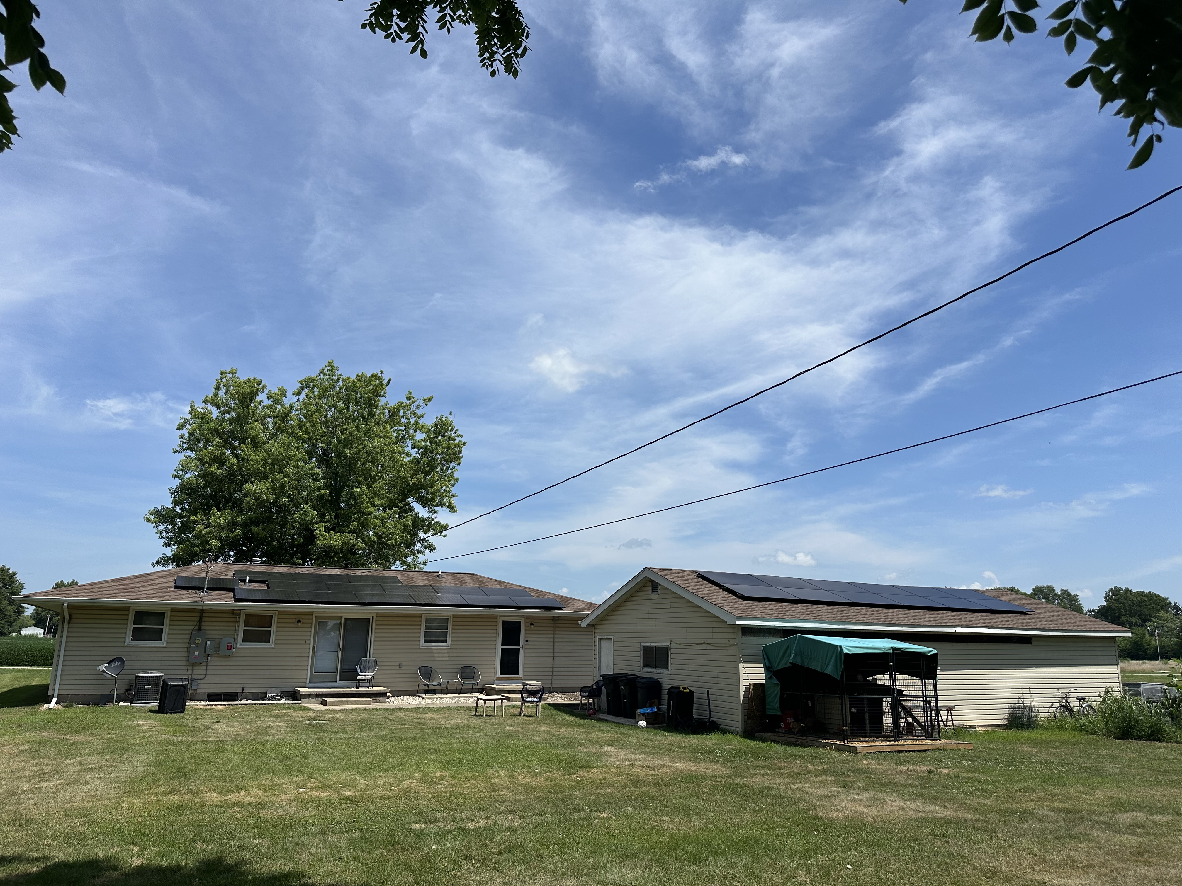 Completed solar installation project